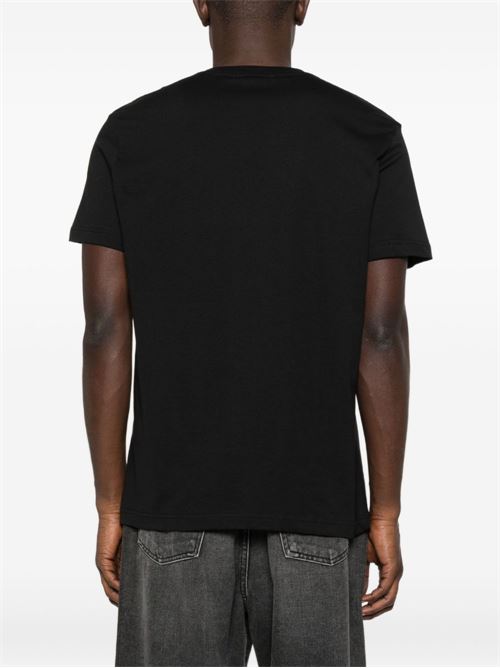 T-shirt uomo mezza manica nera con stampa Versace jeans Couture | 79GAHT05CJ00TG89